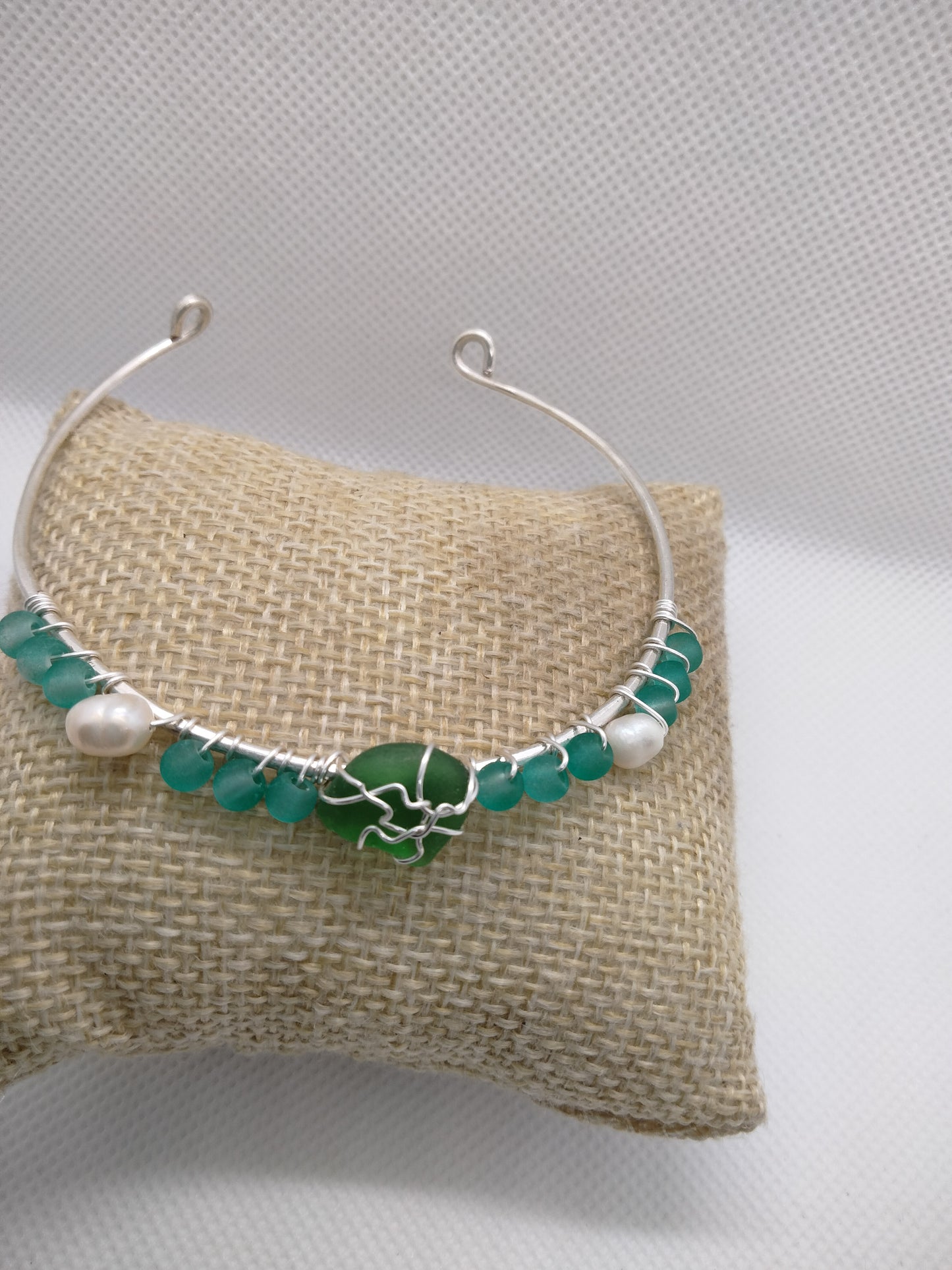 Mermaid sea glass bangles