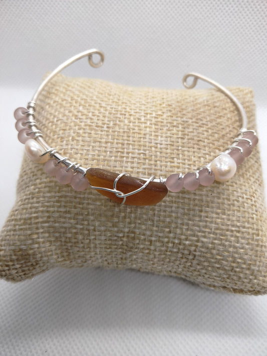 Mermaid sea glass bangles