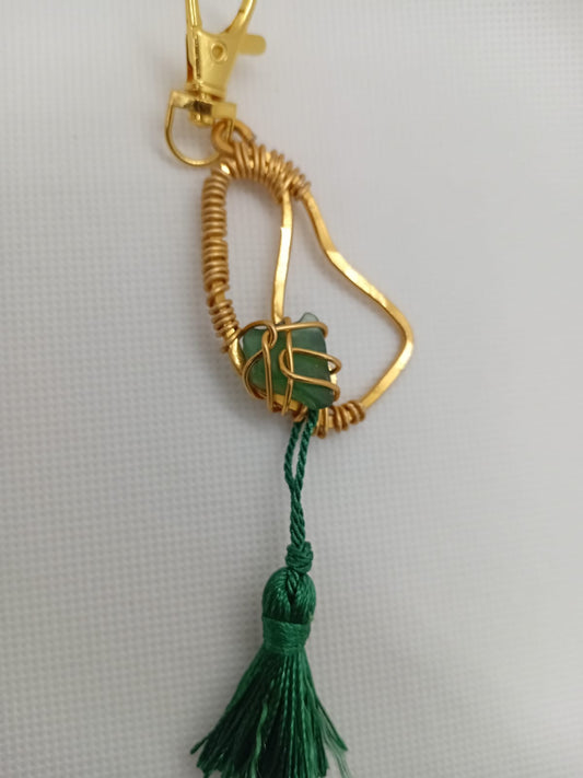 Sea Glass Barbados Map key chains