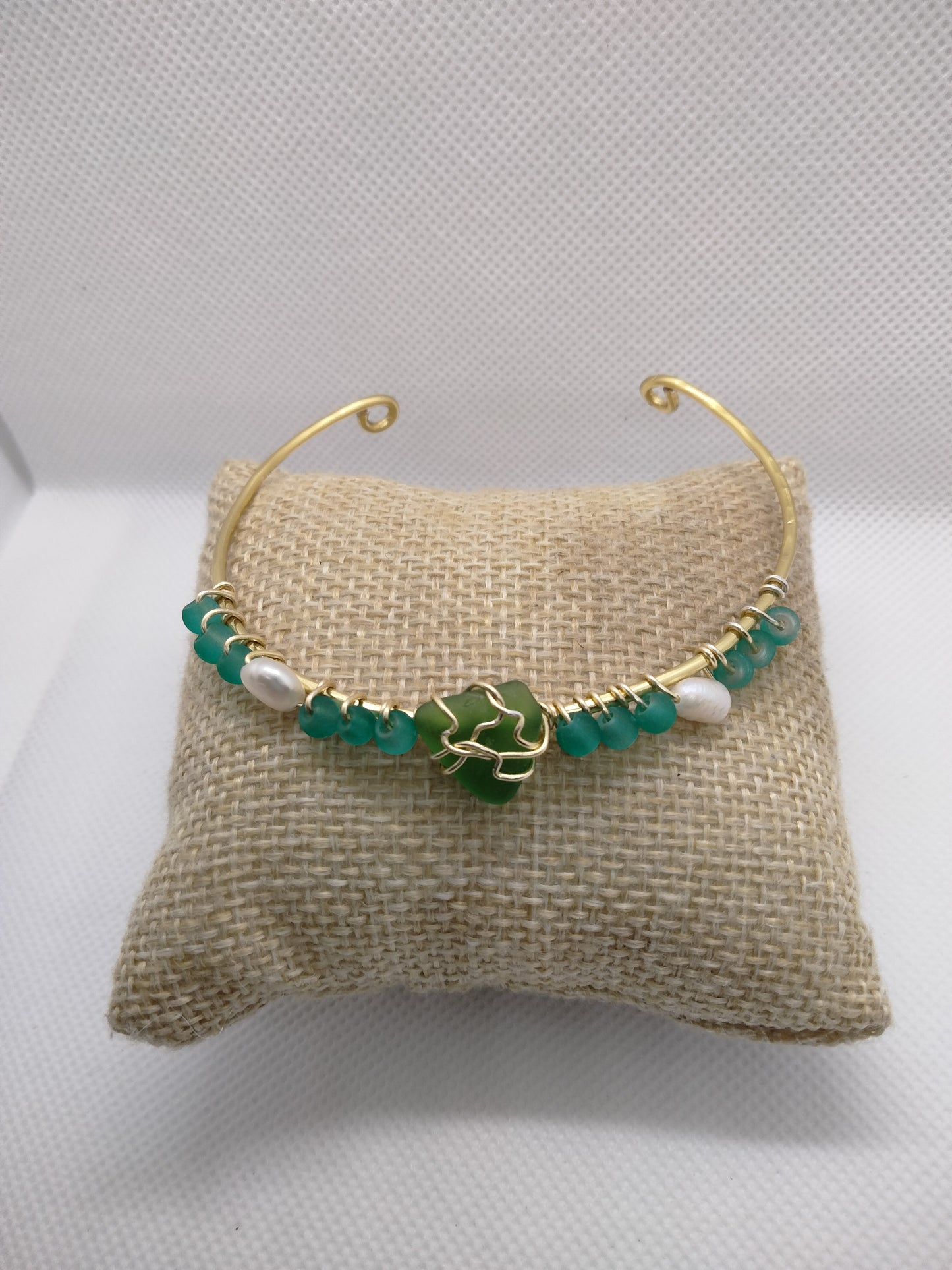Mermaid sea glass bangles