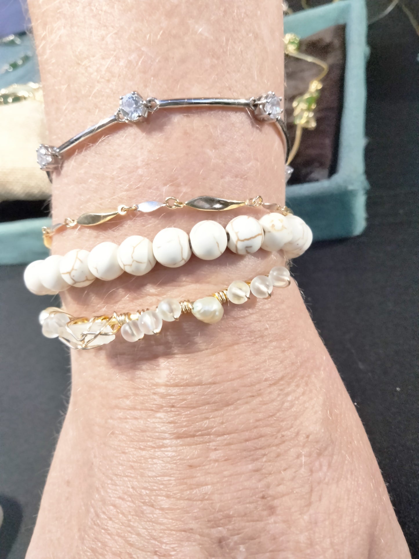 Mermaid sea glass bangles