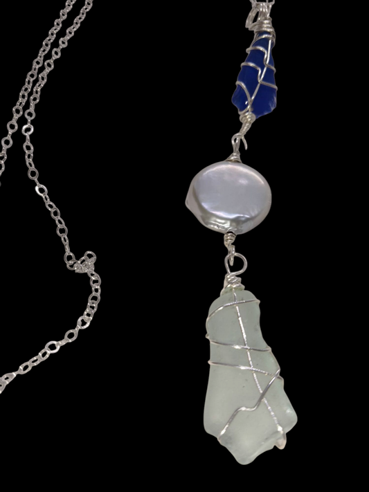 Mermaid Tail Necklace Sterling Silver