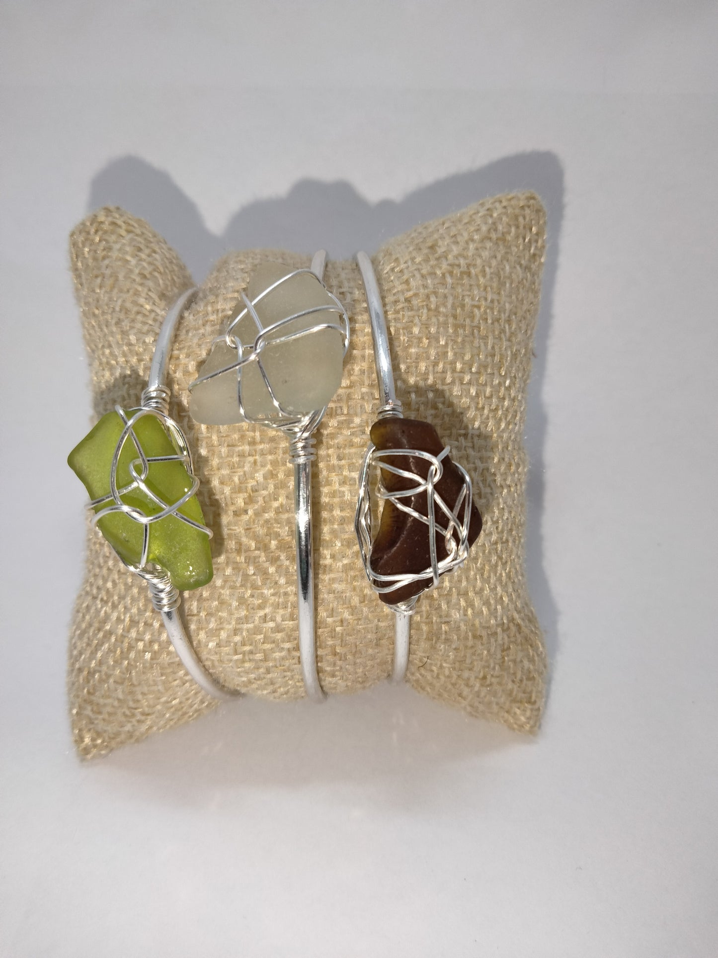 Sea glass bangles