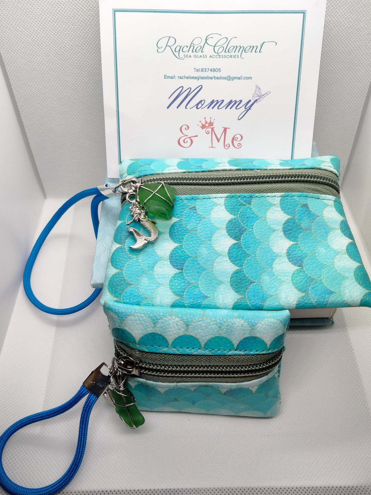 "Mommy and Me Sea glass Coin Purse