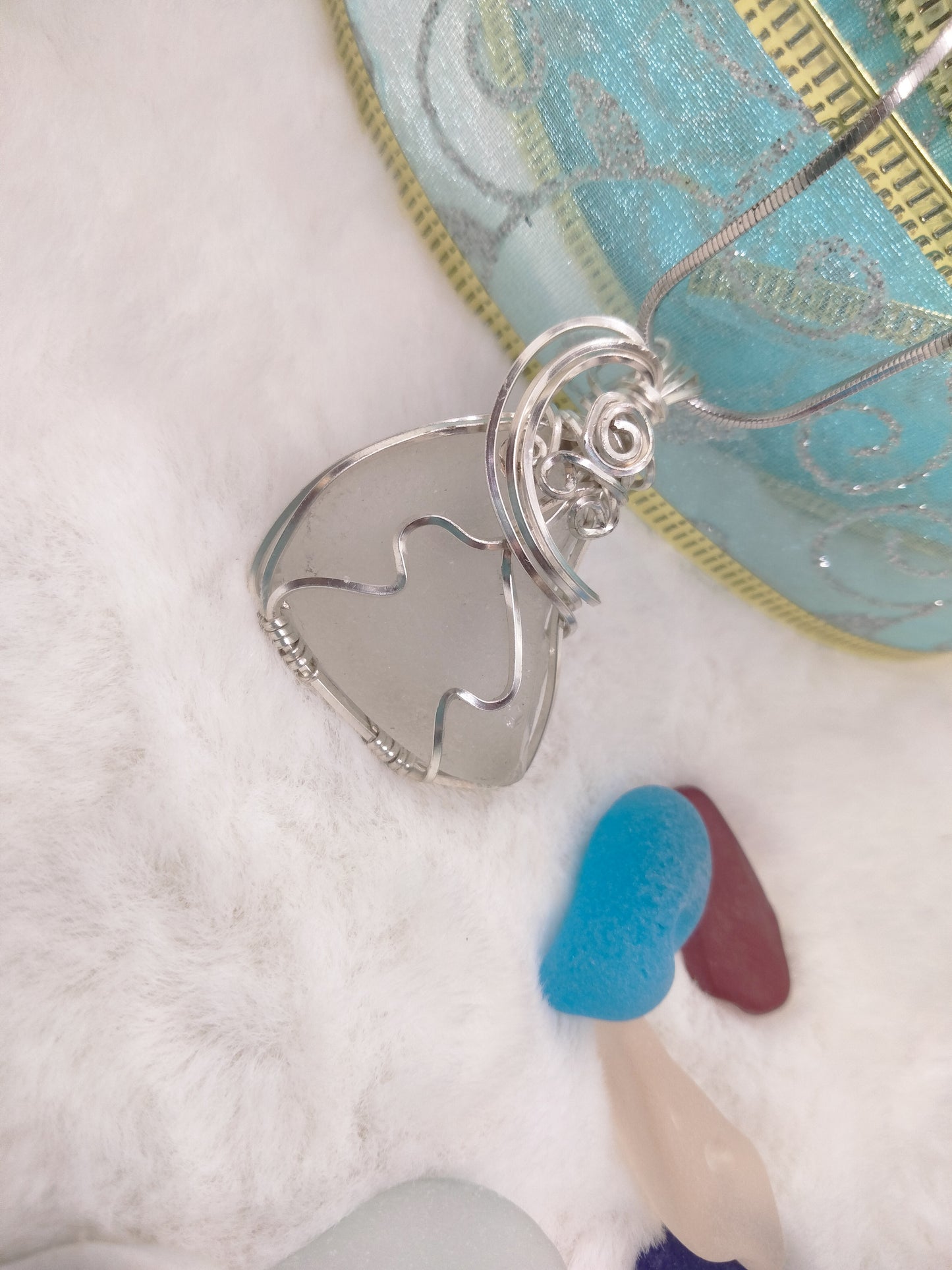 Sea glass pendant Necklace