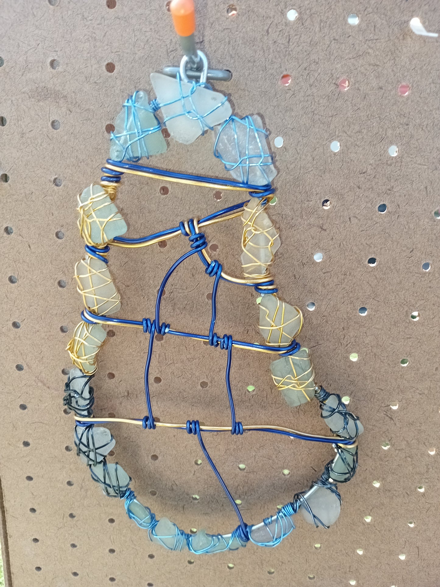 Pride of Barbados Collection Large Sea Glass Barbados Map Art