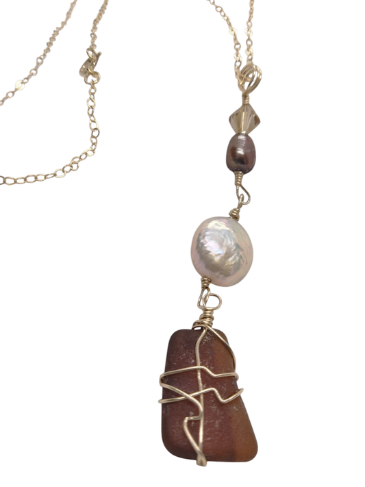 Mermaid Tail Necklace 14 Karat Gold filled
