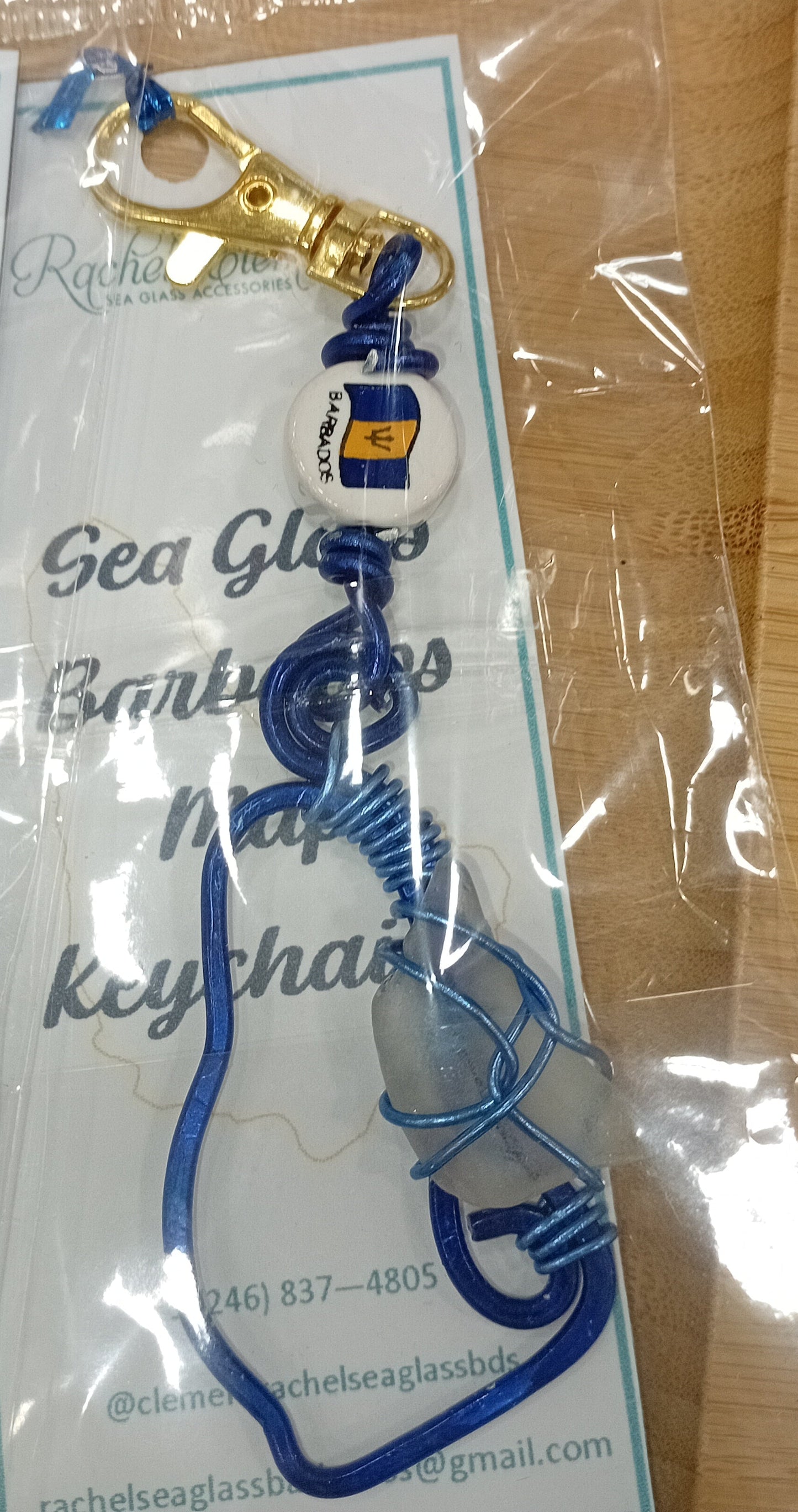 Pride of Barbados Collection Barbados Map keychains