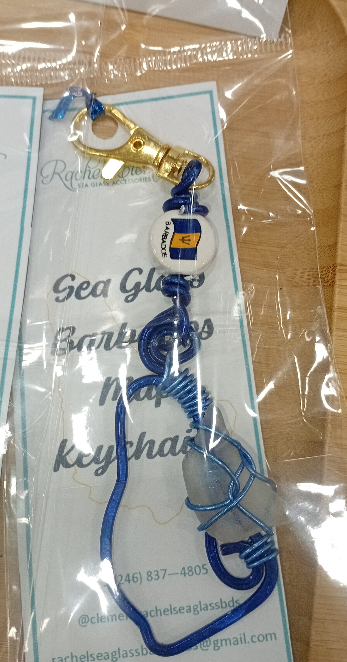 Pride of Barbados Collection Barbados Map keychains