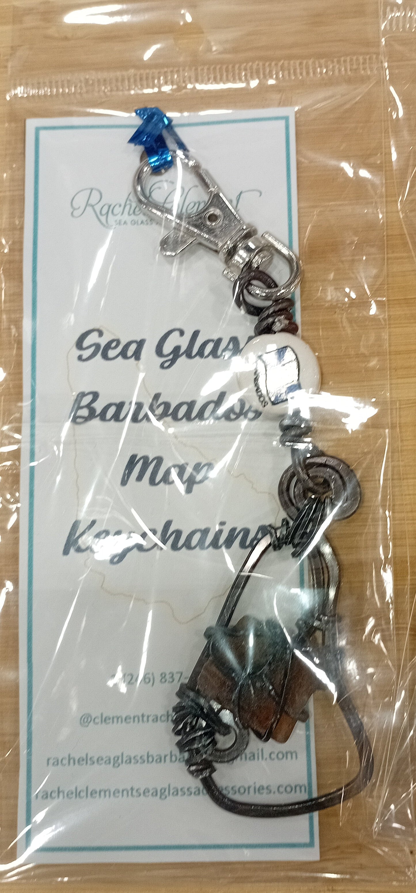 Pride of Barbados Collection Barbados Map keychains