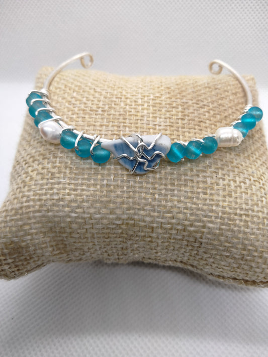 Mermaid sea glass bangles