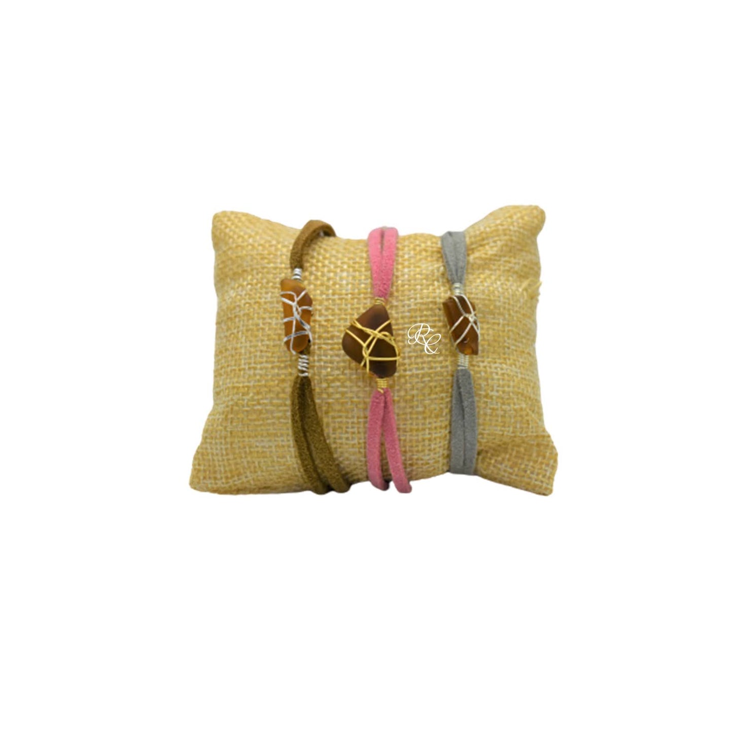 Sea Glass coloured suede bracelet